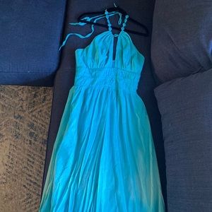 Bebe Halter Summer dress (multi blue-fade/humbre like-light to darker)
